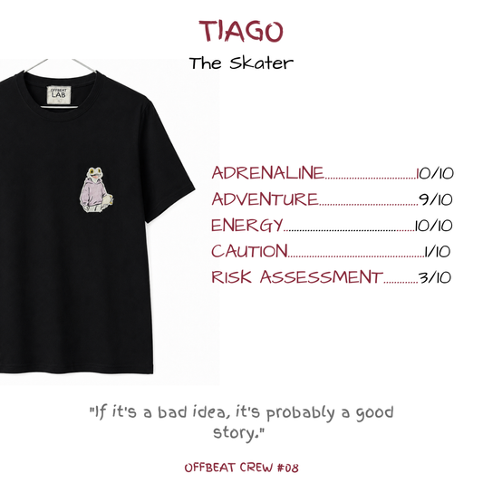TIAGO — Maglietta da Uomo The Skater